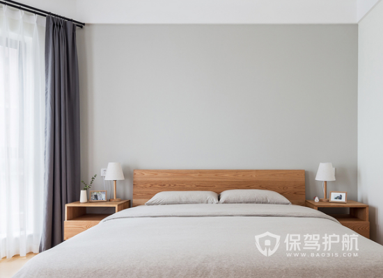 日式极简风格卧室装修实景图